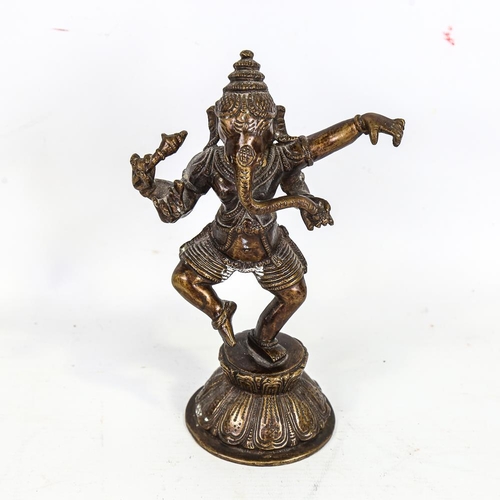 278 - Indian bronze figure of Ganesh, height 21cm