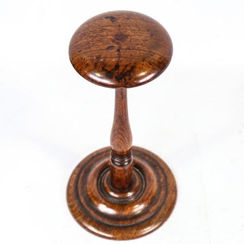 280 - A Victorian mahogany wig stand, height 23cm