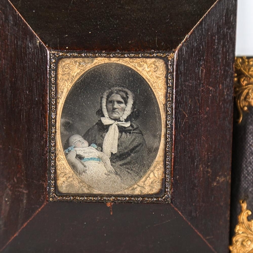 316 - 3 late 19th century silver print/daguerreotype portrait photographs, framed (3)