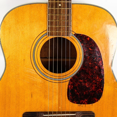 318 - A Harmony Sovereign acoustic guitar, circa 1960s, model H1260, with carrying case