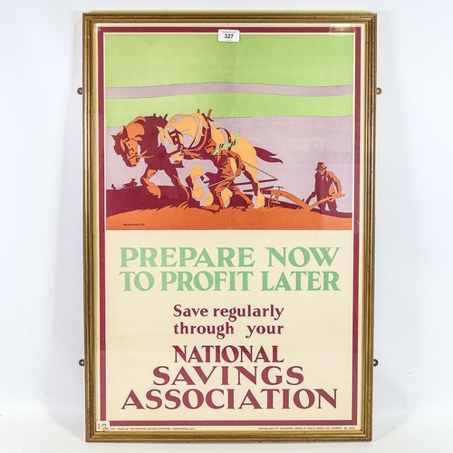 327 - Prepare Now To Profit Later, original National Savings Committee poster, framed, overall frame dimen... 