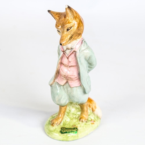 340 - Beswick Beatrice Potter foxy whiskered gentleman, gold back stamp, height 12cm