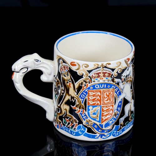 345 - Dame Laura Knight for Burleigh China, George VI 1937 Coronation mug, height 8cm