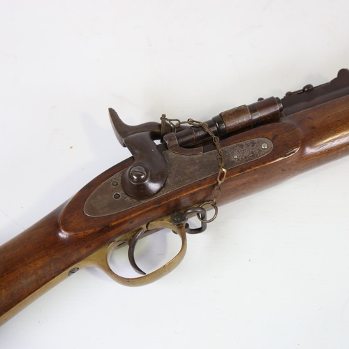 79 - A Snyder Enfield 1861 breach-loading 3-banded rifle, overall length 137cm