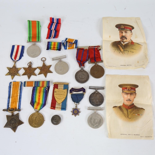 86 - A mixed lot of medals, including Egypt 1882 Star, pair of First War medals awarded to 2133 Gnr A E A... 