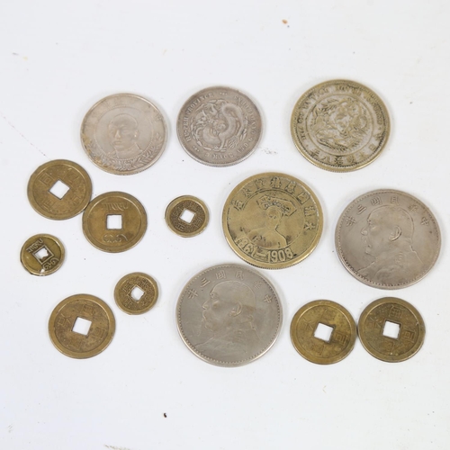 95 - Various Oriental coins and tokens, including Hu-Peh Province