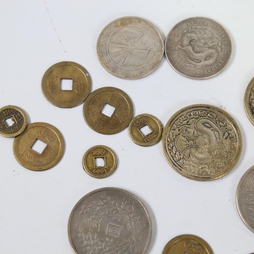 95 - Various Oriental coins and tokens, including Hu-Peh Province