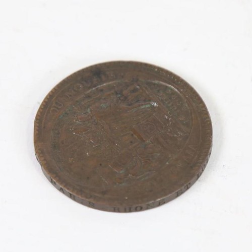 96 - A French 1792 commemorative copper token medal, commemorating the Festival of the Federation 1790, b... 