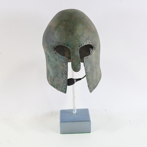 1789 - Chris Watson, mixed media, sculpture, Corinthian helmet, height 40cm