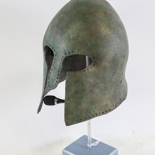 1789 - Chris Watson, mixed media, sculpture, Corinthian helmet, height 40cm