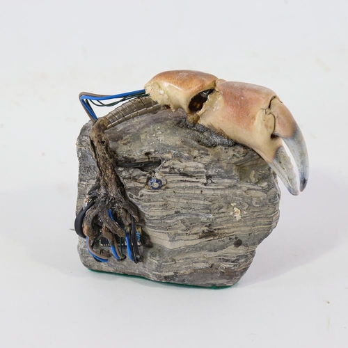 1793 - Chris Watson, mixed media sculpture, mechanical crab, height 12cm