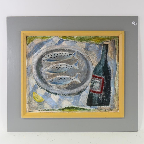 1813 - Carol Maddison, oil on board, still life, 40cm x 48cm, framed