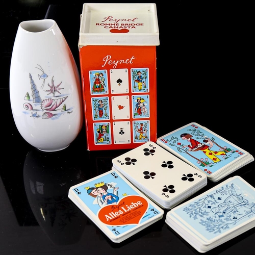 2089 - RAYMOND PEYNET - a boxed set of 2 packs of playing cards with figural decoration, for Friedrich W He... 