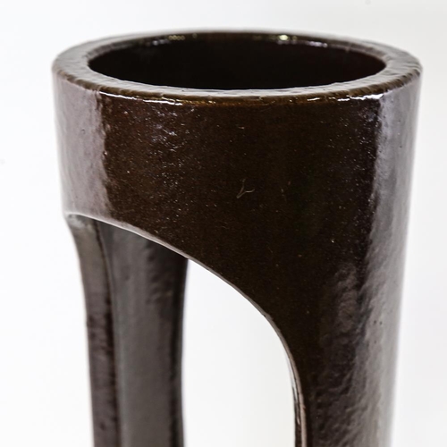 2094 - HASLE - mid-century Danish pottery umbrella stand, with maker's mark to base, height 55cm