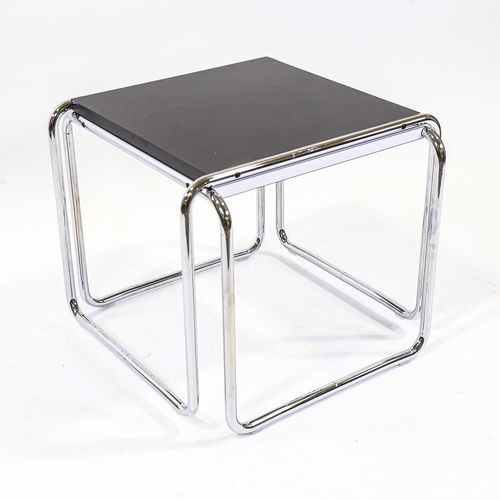 2098 - MARCEL BREUER for KNOLL STUDIO - 2 tubular steel and laminate coffee tables in black and white, Knol... 