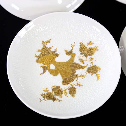 2103 - BJORN WIINBLAD for ROSENTHAL STUDIO-LINE - a set of 4 Romanze trinket dishes, with 3-colour gold fig... 