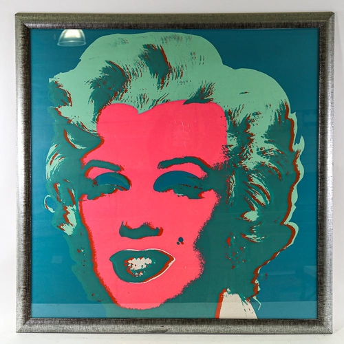 2124 - ANDY WARHOL - Sunday B Morning silkscreen print, framed, 90cm x 90cm