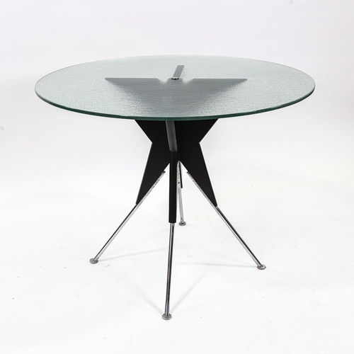 2127 - VINCENT MARTINEZ - a Halley post-modern dining table for Punt Mobles, Spain, 1980s, with rough cast ... 