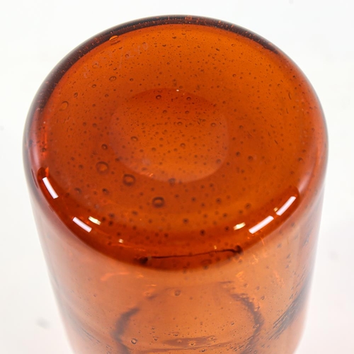 2128 - ERIC HOGLUND for BODA - an internal bubble glass vase numbered H937/240 to base, circa 1960s, height... 