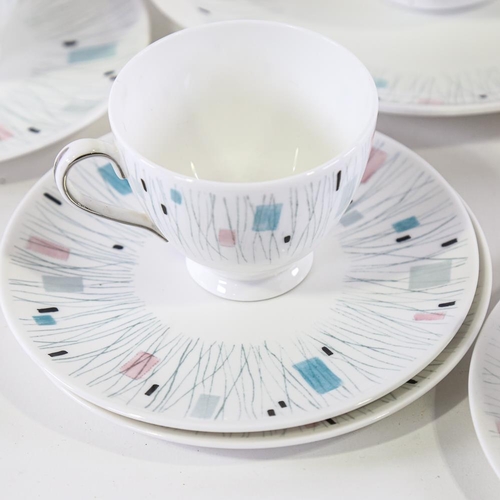 2131 - A mid-century 21-piece tea set by Tuscan Fine Bone China, with maker's marks, circa 1950s