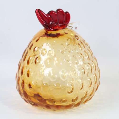 2063 - A mid-century Studio glass cockerel, height 18cm