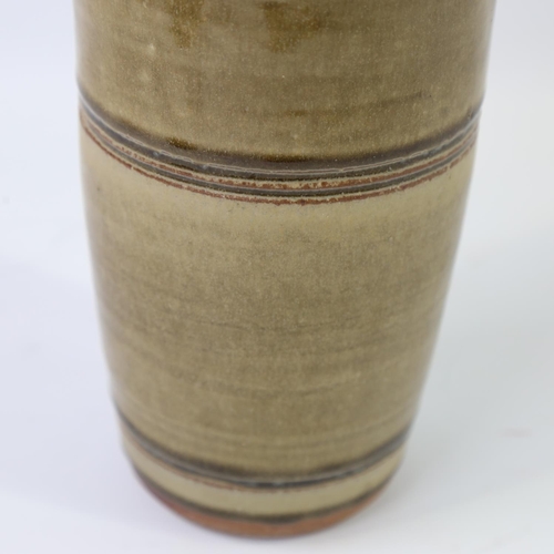 2064 - ALASTAIR HARDIE - Branton Studion pottery vase with ash glaze, height 37cm