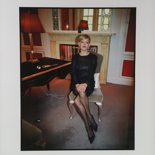 2075 - John Stoddart, photograph, lady in black dress, signed on the mount 2004, 20