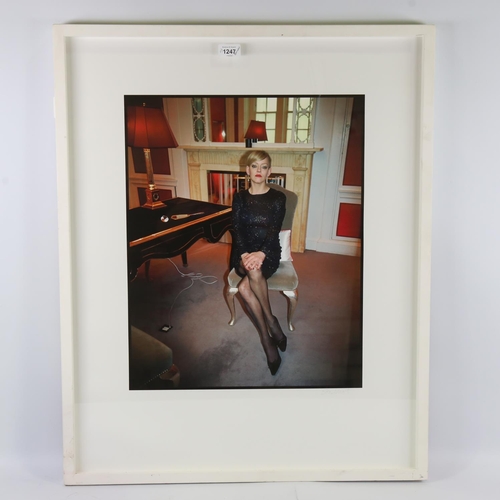 2075 - John Stoddart, photograph, lady in black dress, signed on the mount 2004, 20