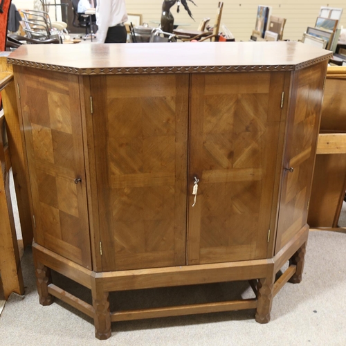 201 - Arthur Romney Green (1872 - 1945), a Cotswold School Arts and Crafts mahogany sideboard cabinet on s... 