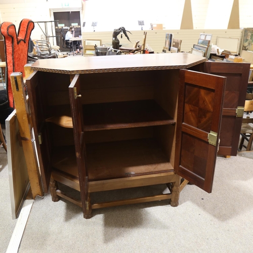 201 - Arthur Romney Green (1872 - 1945), a Cotswold School Arts and Crafts mahogany sideboard cabinet on s... 