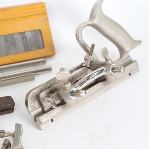 112 - A Vintage Record combination woodworking plane no. 050, and a rosewood mortice gauge