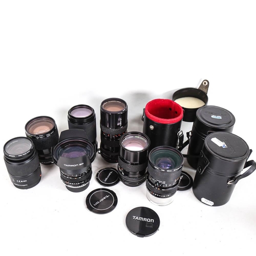 68 - TAMRON - various Vintage camera lenses, including wide zoom etc