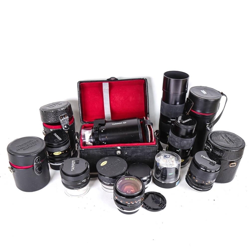 69 - TAMRON - various Vintage camera lenses, including 500mm Tele Macro etc