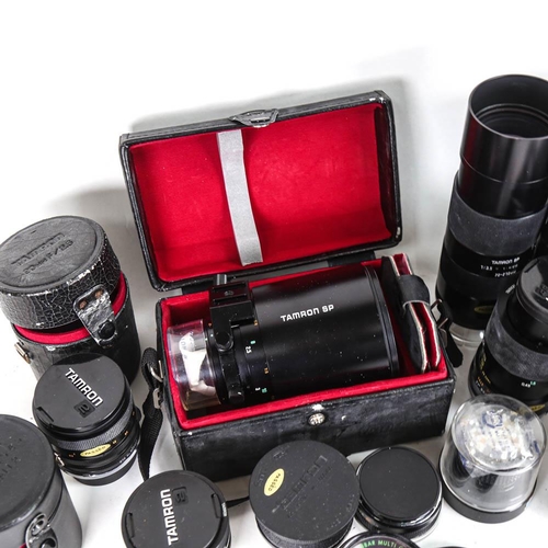 69 - TAMRON - various Vintage camera lenses, including 500mm Tele Macro etc