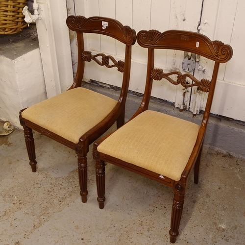 2418 - A pair of Regency design mahogany side chairs