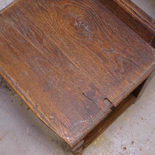 2442 - A pair of 18th century pegged oak side chairs