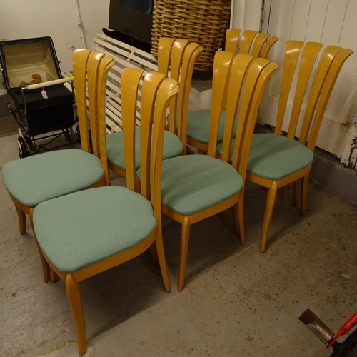 2455 - A set of 6 Sibau, Italian, fan-back dining chairs