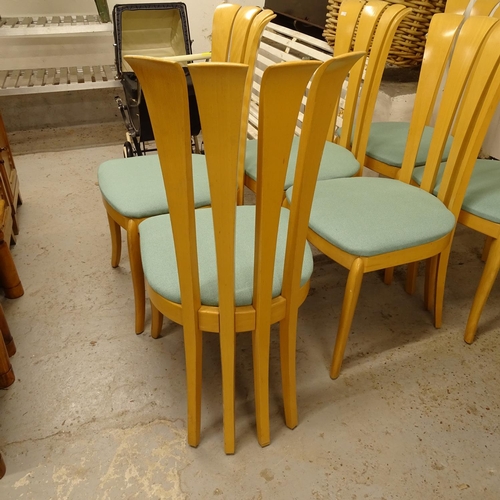 2455 - A set of 6 Sibau, Italian, fan-back dining chairs