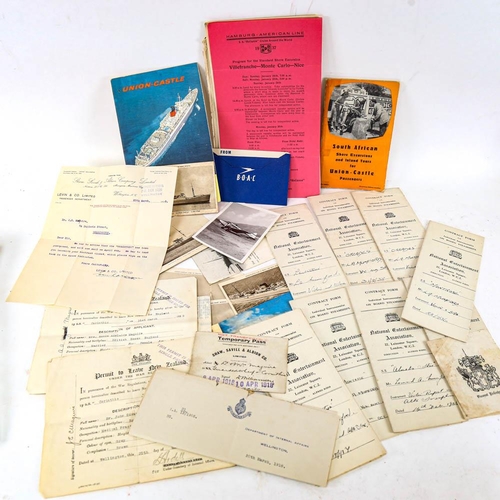 191 - Various cruise line memorabilia, contracts etc