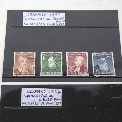 193 - Early West German postage stamps, 3 sets, 1952, 1954 and 1955