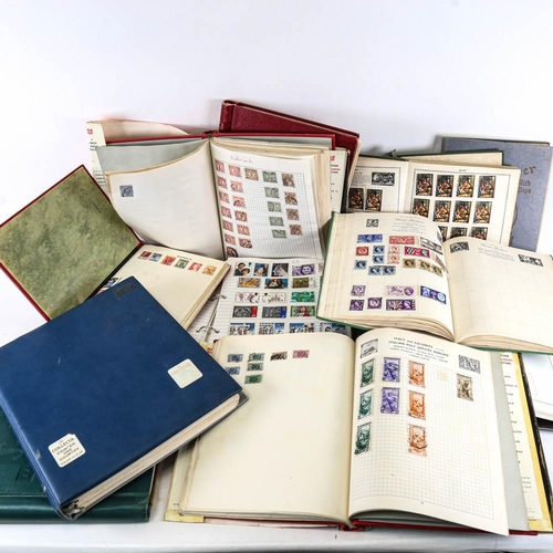 201 - Various Vintage postage stamp albums, some part-filled with stamps