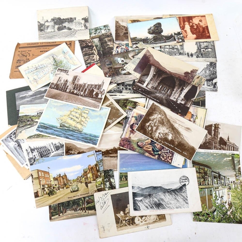 206 - A packet of Vintage photo cards postcards, with some collectable cancellations