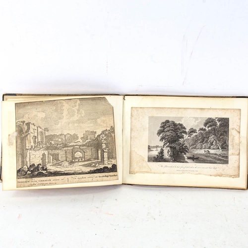 218 - An album of book illustration engravings, album height 17.5cm