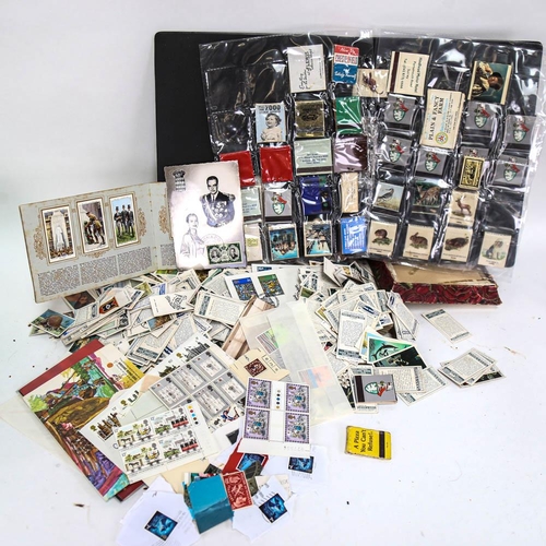 489 - Cigarette cards, tea cards, and matchbook covers