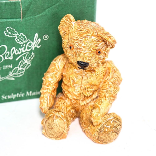 496 - Beswick teddy bear - George, limited edition 94/2500, boxed, height 14.5cm