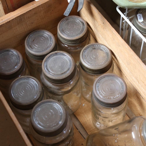 519 - Kilner jars, kitchen scales, enamel pail etc