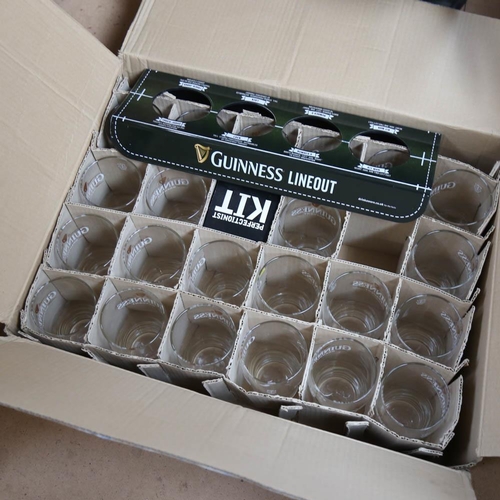 520 - 2 boxes of Guinness pint glasses