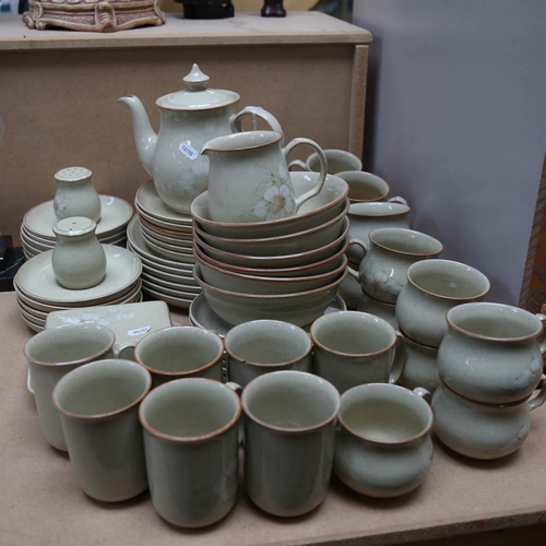 559 - Denby Coloroll tea service for 12 people, matching mugs, dinner plates etc