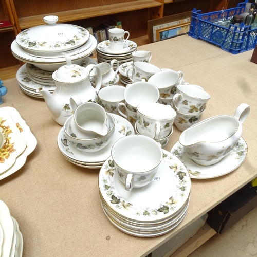 612 - Royal Doulton Larchmont pattern tea service, and matching dinner and coffee ware