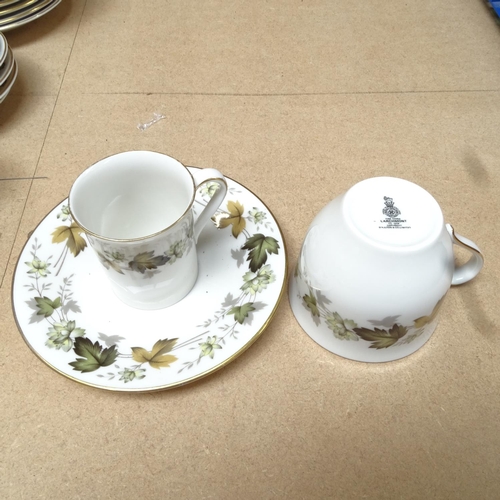 612 - Royal Doulton Larchmont pattern tea service, and matching dinner and coffee ware